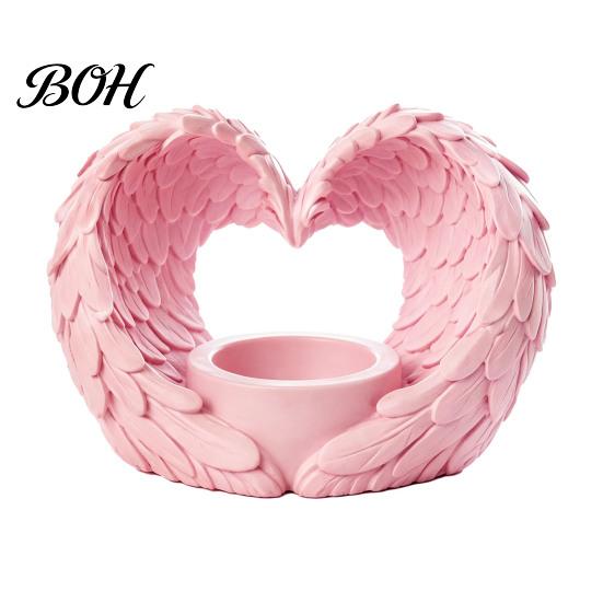 Creative Holiday Gift Ideas Angel Wings Tealight Candle Holder, Prayer Holder Memorial Gifts Housewarming for New Home Decor, Elegant Tabletop