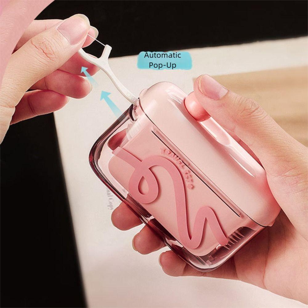 Creativity Floss Stick Storage Box Press-on Mini Teeth Stick Case Floss Stick Organizer  Men&Women