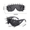 Novelty Punk Glasses  Rock Large Shield Spike  Weird Club Sunglasses Funny Party Glasses
