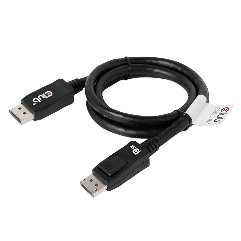 

Club3D CAC-2067 Сертифицированный VESA Кабель DisplayPort на DisplayPort 1.4/Hbr3 М/М DP 1.4 8K 60Hz 1м - 3,28фут 1m - 3.28ft