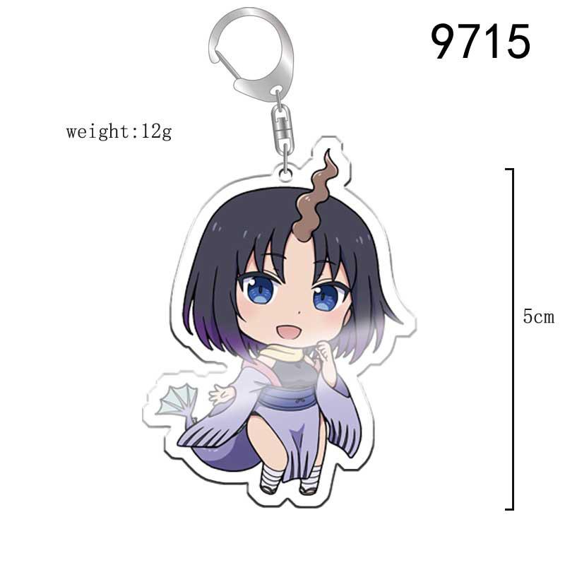 Miss Kobayashi s Dragon Maid Anime Acrylic Keychain - Creative Campus Ornament & Small Gift 55mm