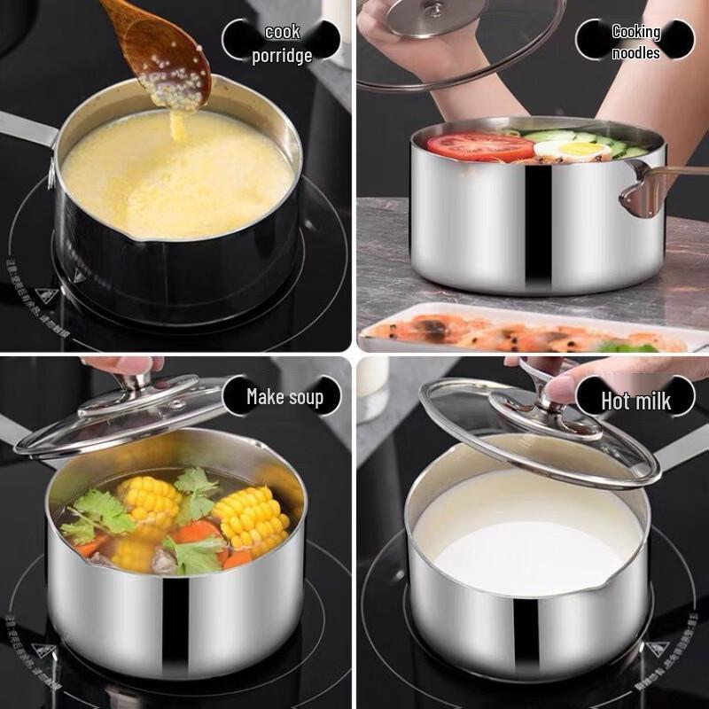 Wutuo Stainless Steel Baby Food Supplement Milk Pot