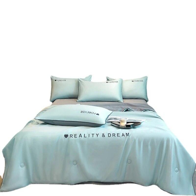 Summer Quilt Pure Color Washed Silk Summer Air Conditioning Quilt Summer Cool Quilt Machine Washable