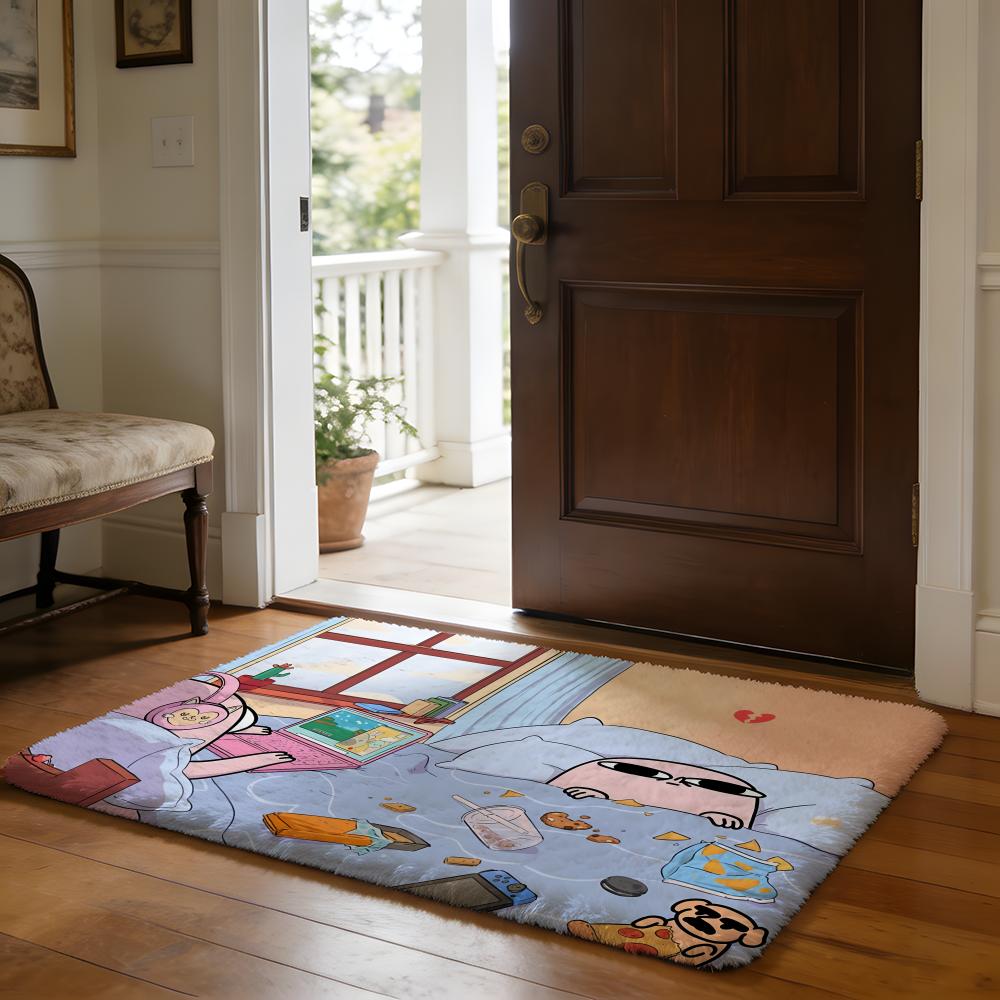 Anime Cute KketnipzS Floor Mat Soft Flannel Absorbent Mat Non-Slip Rug Home Bedroom Bathroom