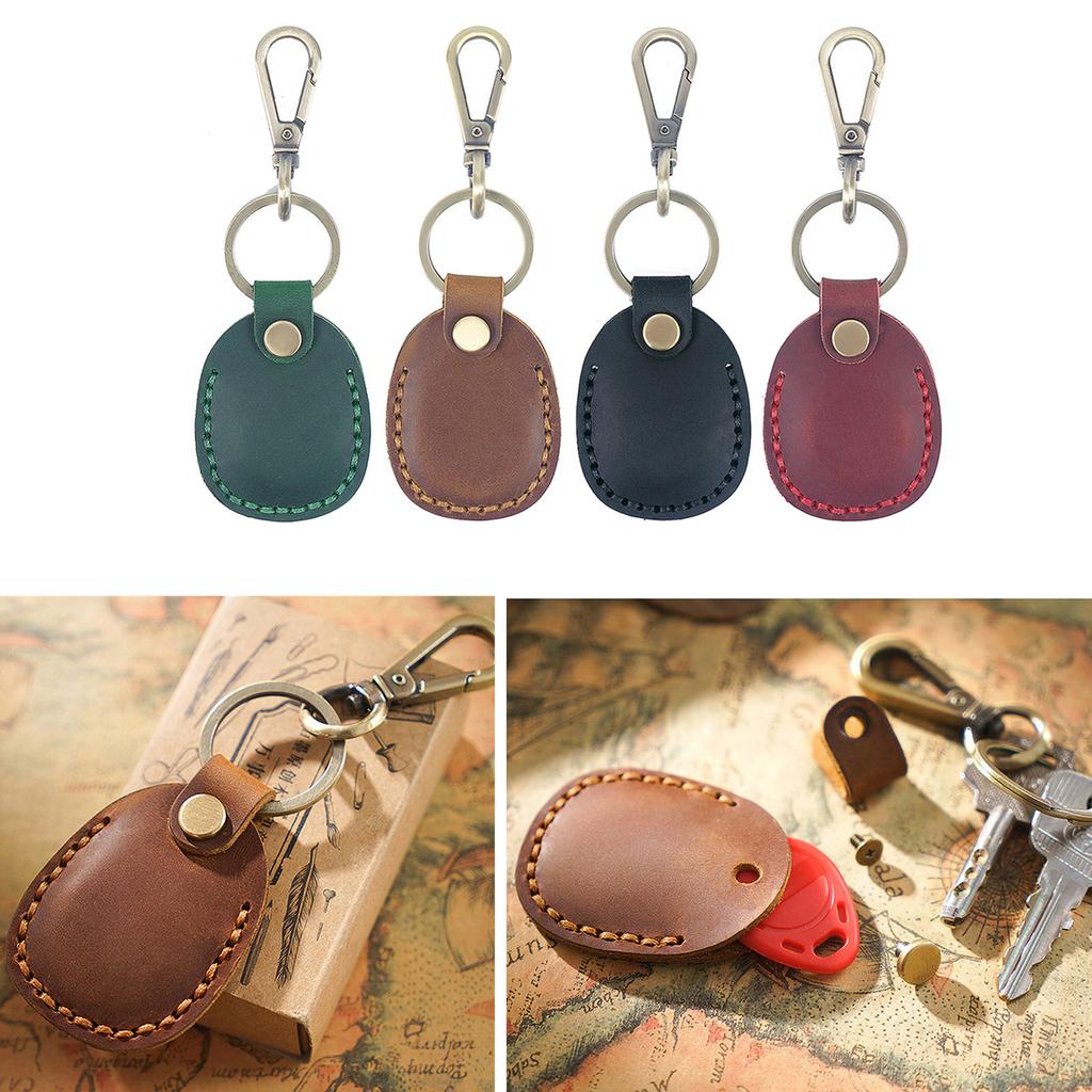 Sturdy PU Leather Keychain Pouches with Multilayer Slots Accessory for Business Professional and Student Daily Use