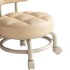 Adjustable Back Support Rolling Stool for Home Office