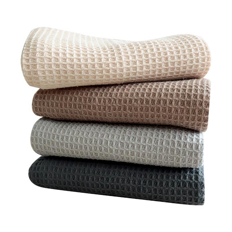 35x35cm Square Waffle Dish Towel Household Kitchen Plain Cotton Thickened Cleaning Cloth Absorbent Dishcloth