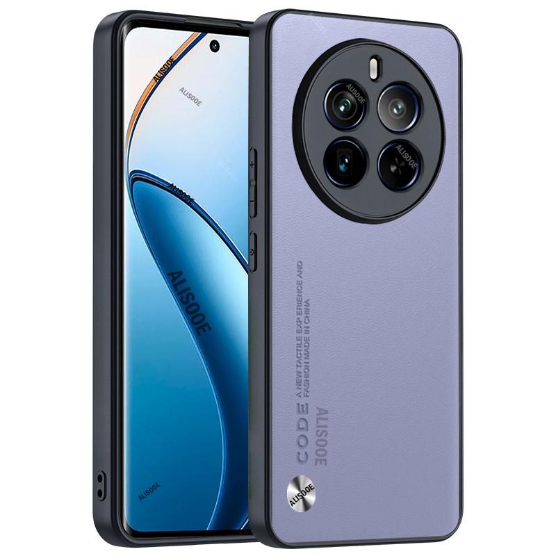 

Противоударный чехол Funda для Realme 12 Pro Plus 5G Чехол Роскошная текстура волокна PU кожа Защитная крышка для Realme 12 Pro+ Capa Realme 12Pro Plus 5G светло-фиолетовый