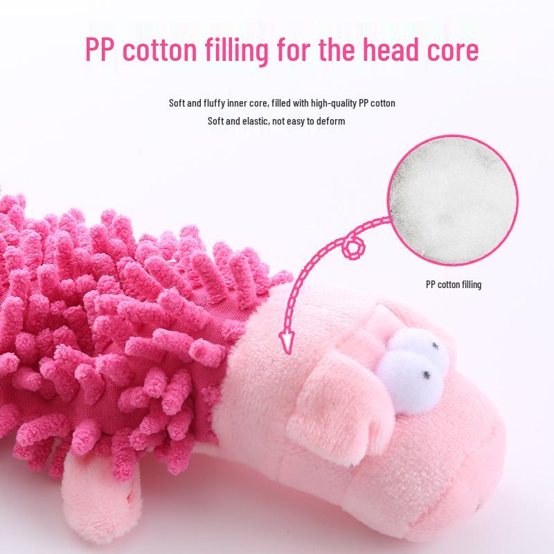 Plush Squeaky Frog & Hippo Chew Toy for Dogs - Teeth Cleaning and Play