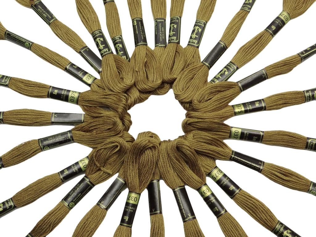 IBA Indianbeautifulart 25 darabos horgony kötő matt olívazöld pamutfonál fonal hímzés készlet