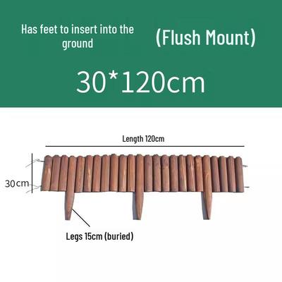 Milin Carbonized Wood Garden Border Fence