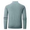 Men's Vertical Rib Knit Half-Zip Stand Collar Woolen Sweater