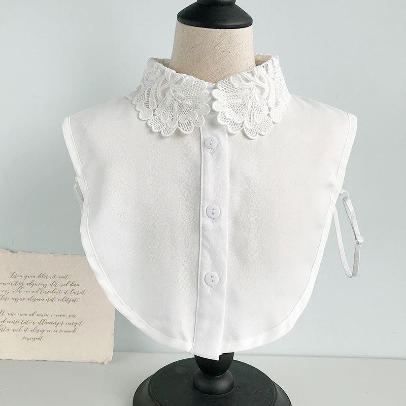 Women's Versatile White Lace Fake Shirt Collar for Spring and Autumn