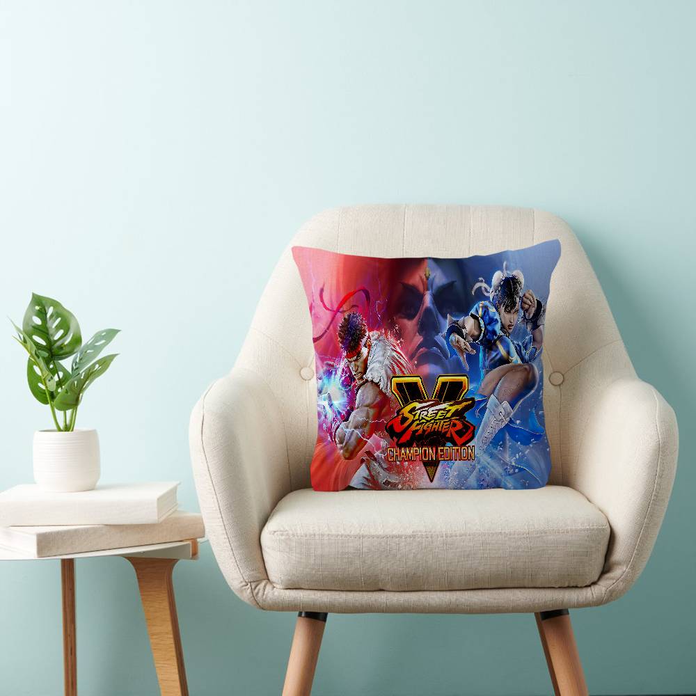 Game S-Street-F-Fighter Maple Design Cushion Cover Happy Autumn Harvest Decor Holiday Decorati Pillow Cover