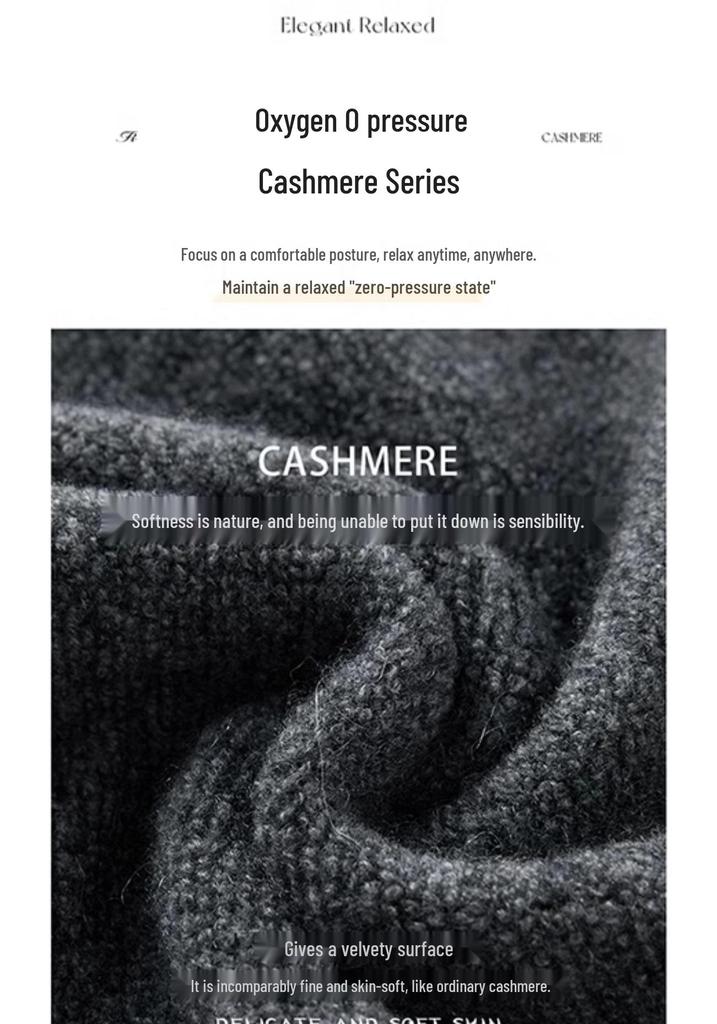 Women's Solid Color Cashmere Button Sweater - Warm, Versatile, Loose Knit