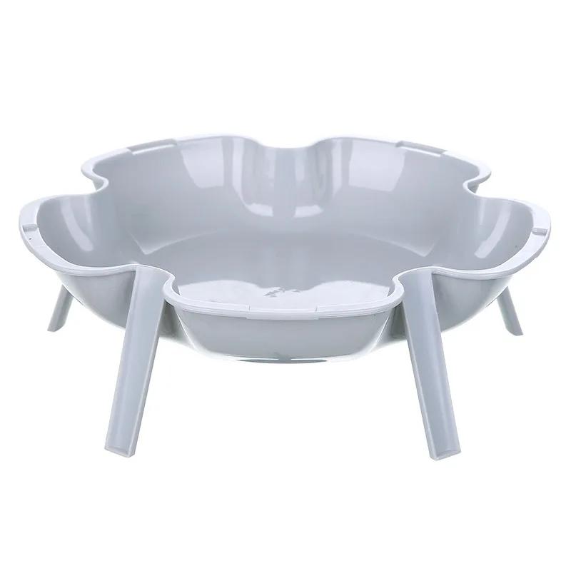 1PCS Can Be Superimposed Flower Plate Hot Pot Side Dish Creative Home Tableware Fruit Plate Dessert Plate