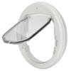 Twoway In Out Pet Dog Cat Flap Magnet Door Round Plastic Doorway Supply White Color