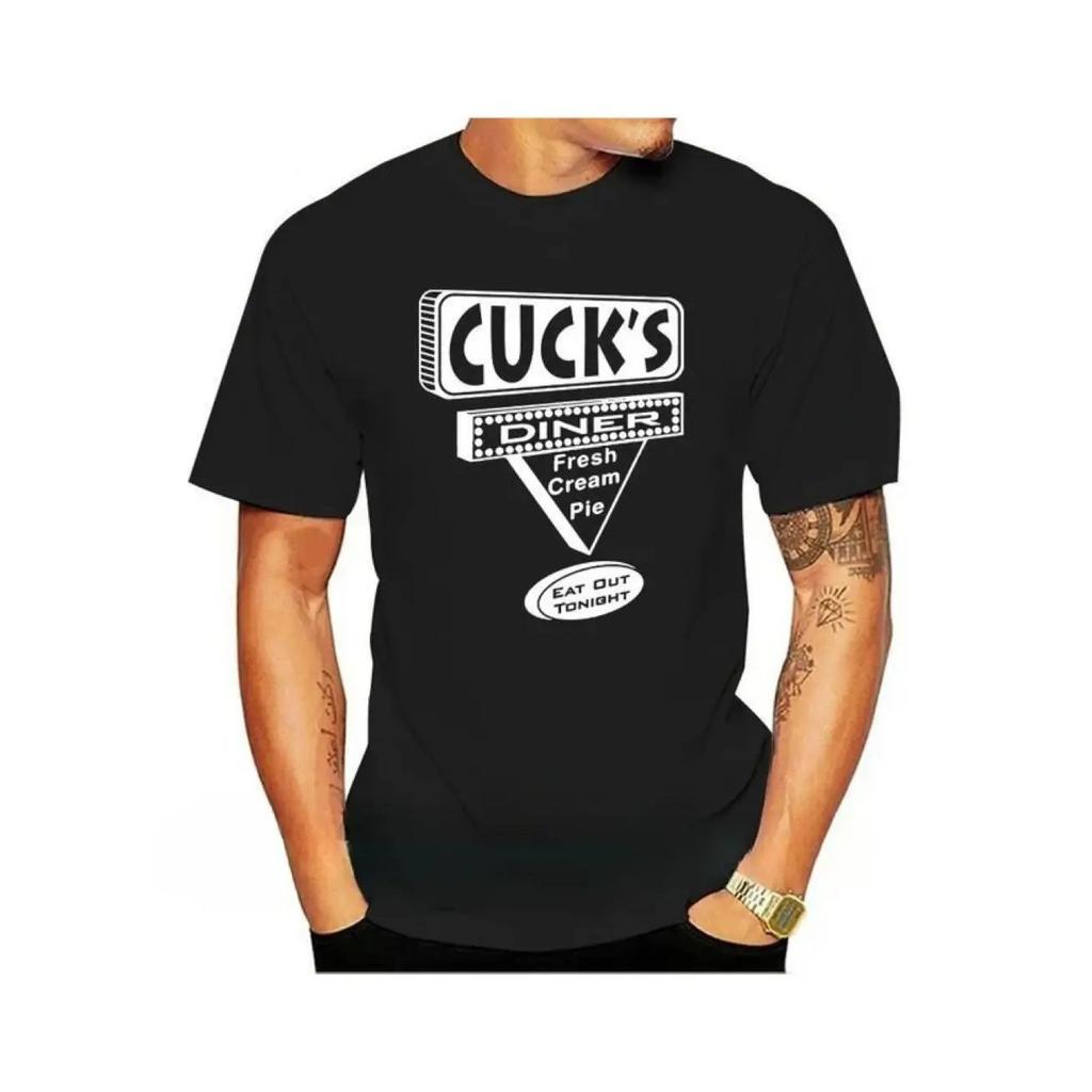 Men Clothing 2024 Summer Tops Cuckold Mens T-shirt Cucks Diner Tee Cuckolding Femdom 77899