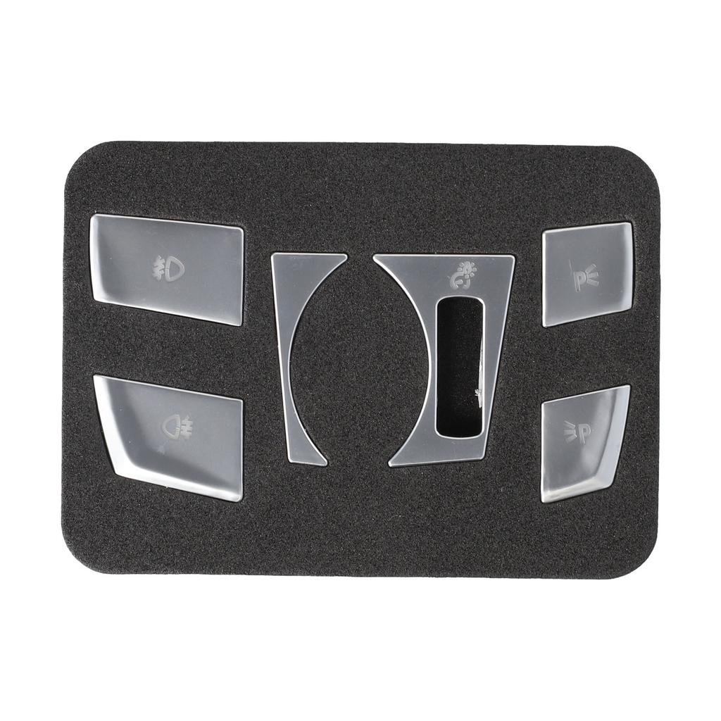 Brand New Switch Button Trim Car Accessories 6 Pcs Auto Styling For Left-hand Drive Headlight Switch Button Trim