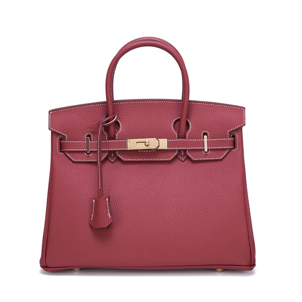 

Новая женская сумка Togo из коровьей кожи с мелкозернистой золотой пряжкой и платиновым покрытием для носка, большая вместимость, женская сумка 30x12x23cm