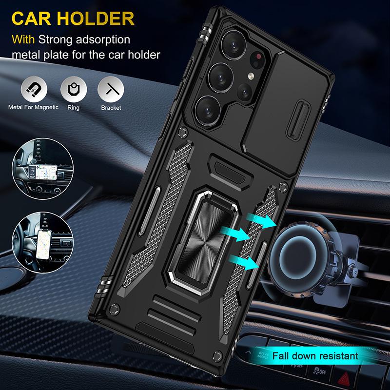 Custodia per telefono Samsung S25 Ultra: Design Finestra a Copertura Totale per S24 Ultra, S23 FE, Custodia Protettiva Anti-Caduta S22