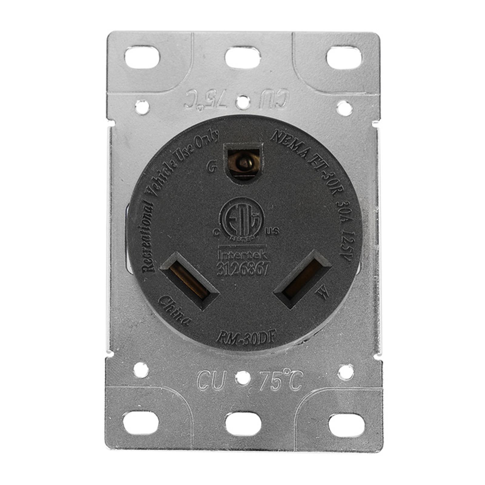 

Industrial Socket RM 30DF NEMA 30R 30A 125V Electrical Outlet Flush Mount Receptacle 1