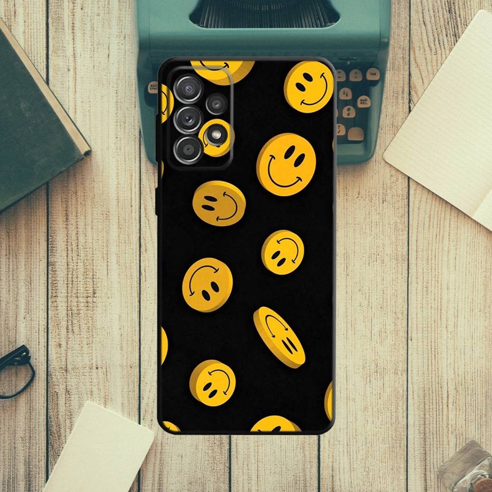 Street Twisty Happy Face Phone Case For Samsung S21,S22 Ultra,S20,S30 plus,S22 plus,S23,S30 ultra 5G Silicone Cover