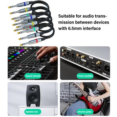Professional 6.35mm Male To Male Stereo Audio Cable Amplifier Guitar Connection Cord for Amplifiers Mixers Guitars