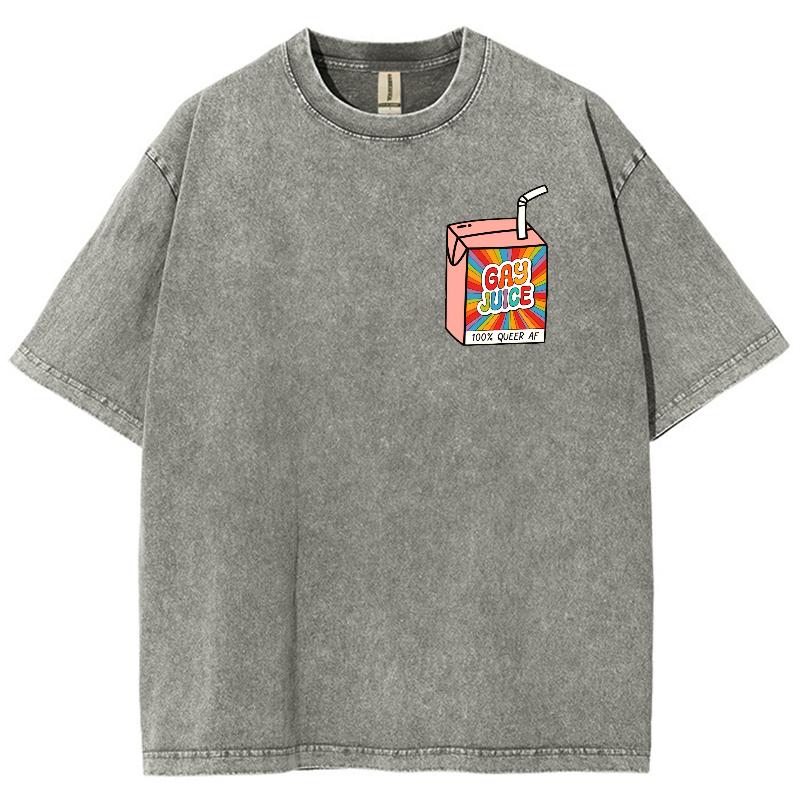 Do Old Vintage Washed Denim Color Round Neck Short Sleeve T-shirt  Unisex Casual Pattern Letter Print Loose Tops