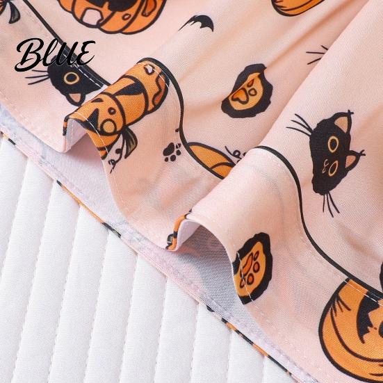 Seasonal Halloween Pajamas Pajama Sets for Women Button Down Short Sleeve 2 Fun Halloween-themed Piece Sleepwear Pumpkin Print Shirts And Shorts