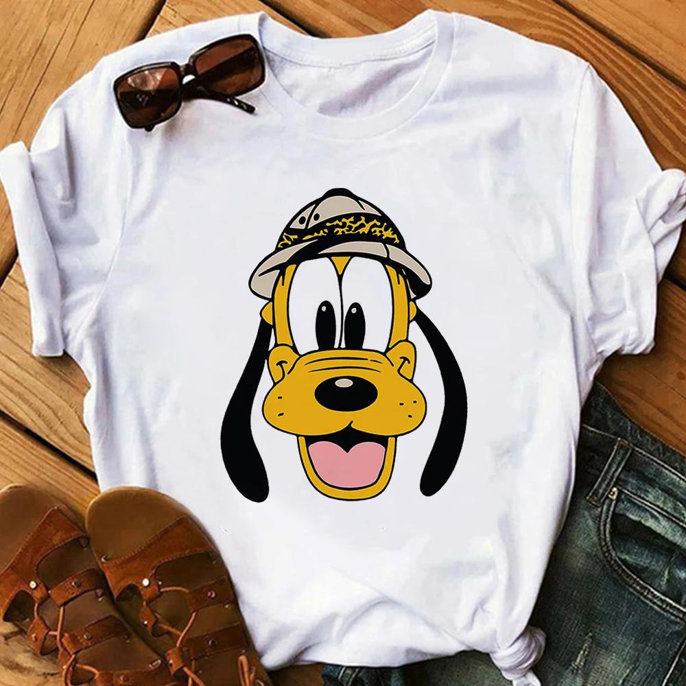 Fashion Disney Cartoon Men Tees Mickey Mouse T Shirt Women Summer Family Clothing Female T-shirts Streetwear Y2k Ladies Blouses
