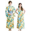 Yukata Japanese Chrysanthemum Floral Green and Summer Set YK2610332 Free [Malymoon] Dress, 2-way, Style, Pattern, White, Festival, Malymoon, 4-piece