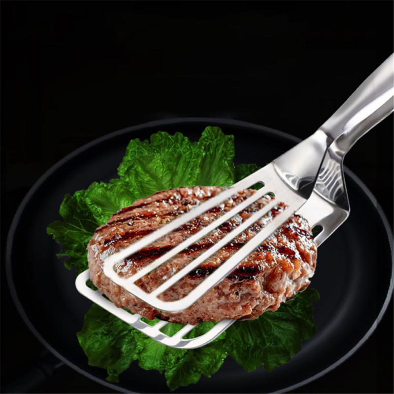 304 Stainless Steel Hollow Clamp Fish Spatula Clip Steak Spatula For Buffets Bars Parties