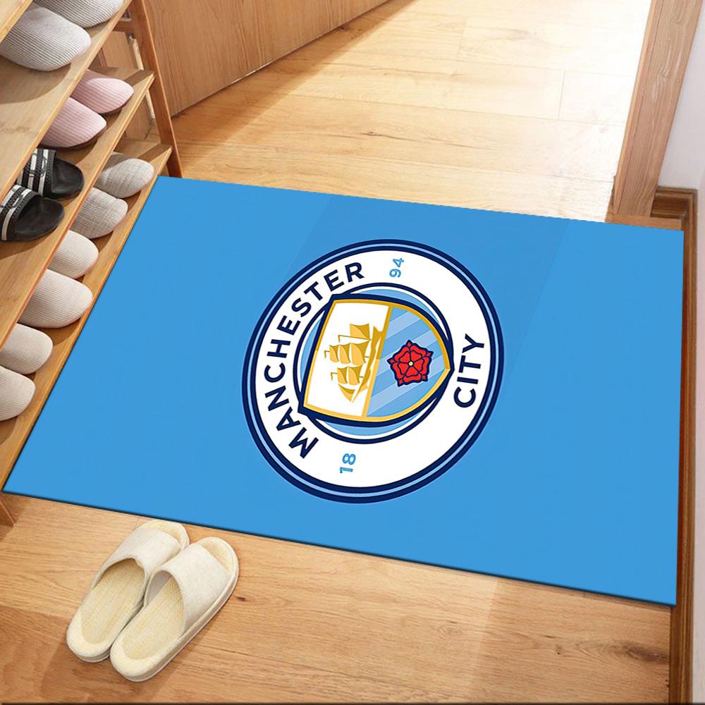 Manchester City Fc Square Rugs Are a Great Choice for Living Rooms, Bedrooms, Home Décor, and As Gifts.