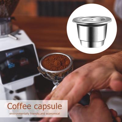 Nespresso için Toz Presli Paslanmaz Çelik Kahve Kapsül Kupası Yeniden Doldurulabilir Kahve Makinesi Filtre Kahve Gereçleri Aksesuarları