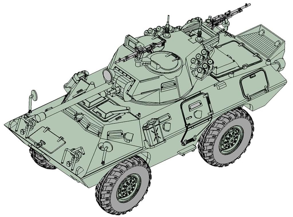 Trumpeter 1/72 LAV-150 Commando Armored Vehicle with 90mm Gun, Plastic Model Kit 07442 (Combat Vehicle)