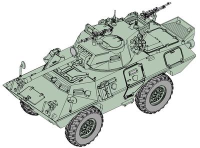 Trumpeter Commando Armored Vehicle with 90mm Gun Plastic Model 07442 1/72 LAV-150 (Combat Vehicle)
