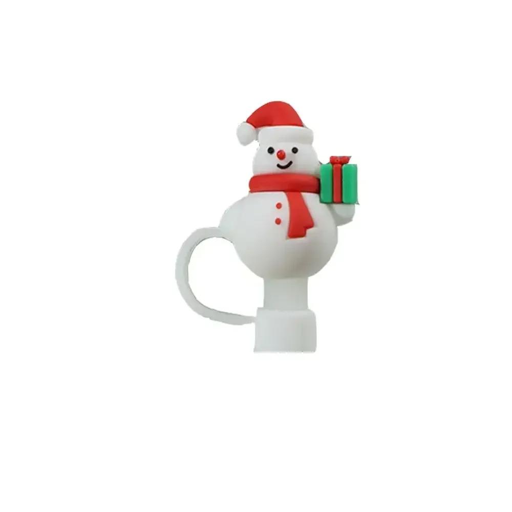 10mm Drinking Straw Cap Leak Stopper Christmas Gift Cute Silicone Straw Sleeve Party Decor Cup Accessories Spill Proof Stopper