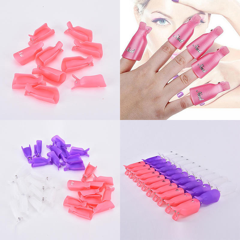 Plastic Nail Soak Off Uv Gel Art Polish Remover Wrap Gelish Clip Cap