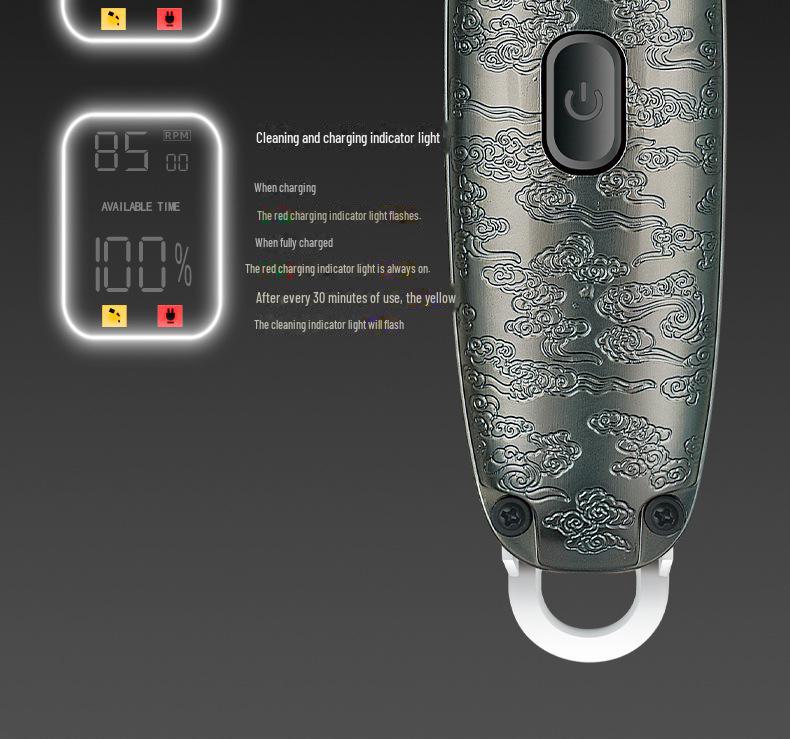 Men's Mini Electric Hair Clipper with Digital Display for Salon-Quality Shaving and Trimming