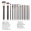 13-Piece Brown Makeup Brush Set: Soft Brushes for Concealer, Lip, Eyeshadow, Powder, and Detail Work.
