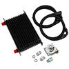 Universal 13 Rows Oil Cooler Kit AN10 Transmission Oil Cooler Kit Oil Filter Adapter with Nylon Stainless Steel Braided Hose