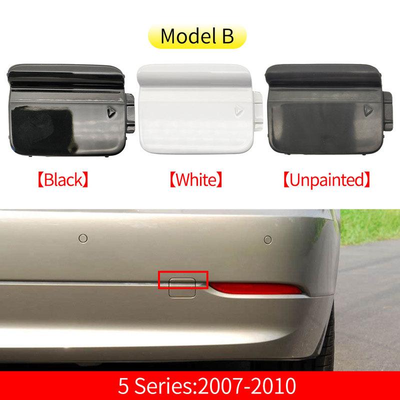 For BMW E60 Car Rear Bumper Tow Hook Cover Cap Trailer Cover Accessory Black White For BMW 5 Series 2003-2010 520 525 530 535i