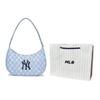 New MLB Monogram Collection Polyester Shoulder Bag, Handbag, Shoulder Bag Women's Baby Blue 3ABQS012N-50BLL