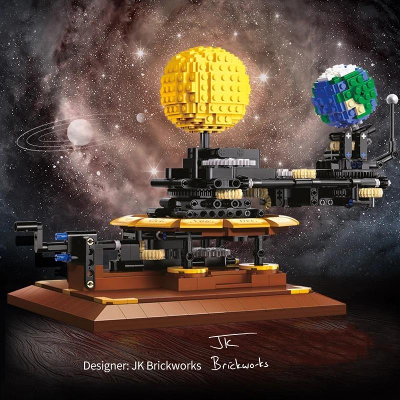 Universe Solar System Planet Earth and Moon In Orbit Building Blocks Model Science Educatio Bricks Toy Kid Gift