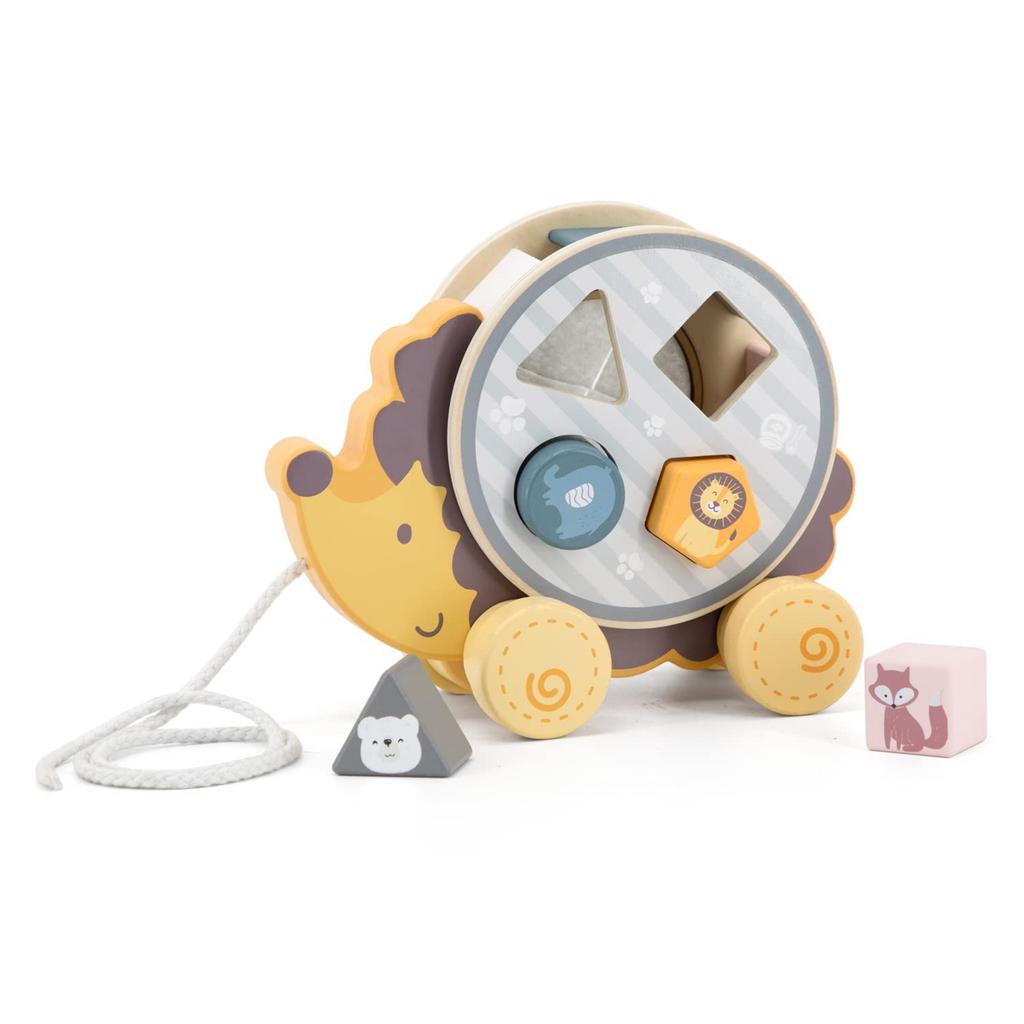 PolarB Polar B Hedgehog Sorting Pull Birthday Shape x x cm Toy, Gift, Matching, TYPR44025, 20.2 9.7 16.3 (x 1)