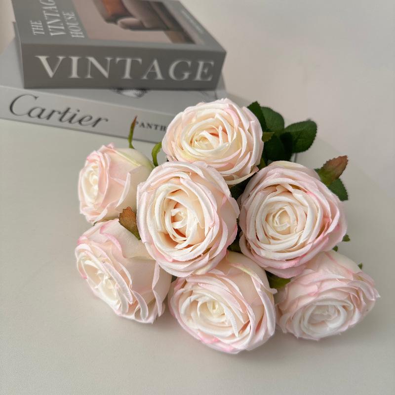 7-Head Imperial Concubine Rose Bouquet: Wedding, Table, Aisle, and Hotel Decor Simulation