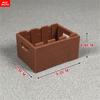 10 Stück/Los MOC Steine Brauner Behälter Kiste mit Griffen Lebensmittel Obst Kiste Korb 30150 Bausteine Spielzeug Kinder Geschenke
