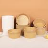 Customizable Kraft Paper Bowl for Takeout: Disposable Round Container for Light Meals, Fruit, and Salads.