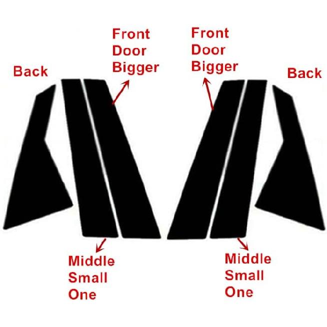 6Pcs Car Window Pillar Posts Door Trim Cover Stickers for Hyundai Genesis G80 Sedan 2015 2016 2017 2018 2019 2020 2021 2022 Gloss Black (Not